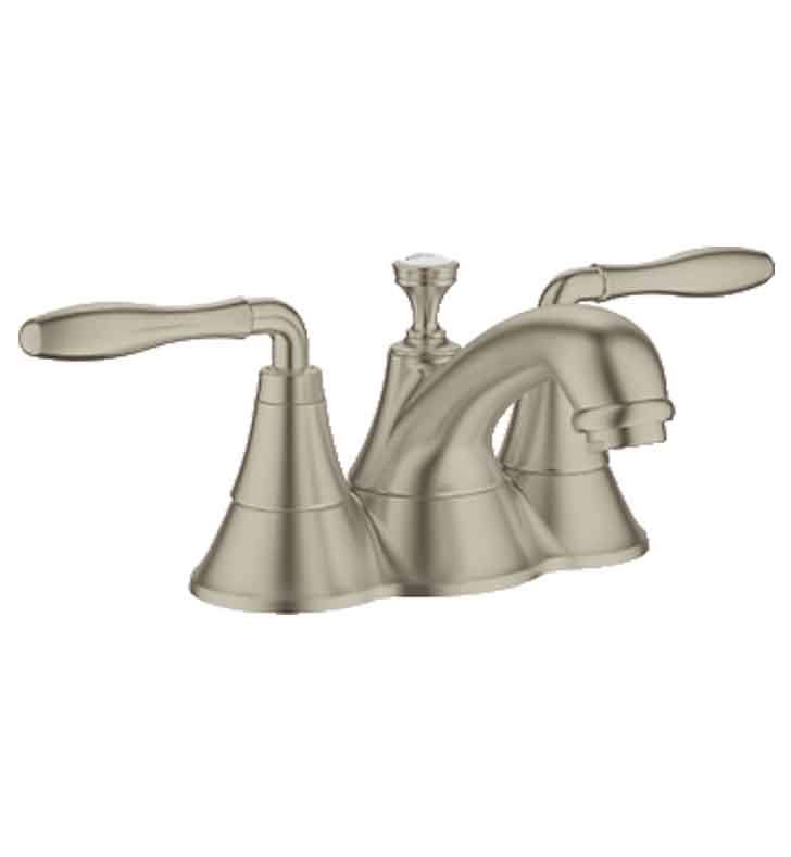 Grohe Seabury Double Handle Centerset Bathroom Faucet; Brushed Nickel