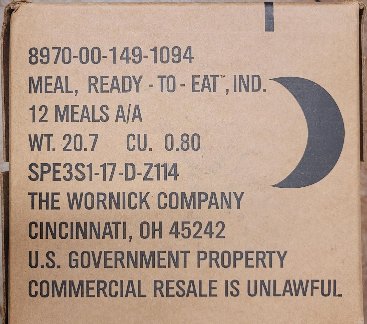 2023 Inspection Dated MRE (Meals-Ready-To-Eat) Case – Military MRE Random Case "A or B"