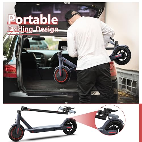 Electric Scooter for Adults, 8.5"/10" Tires, 19/22Mph, 350W/500W Motor, 21-28 Miles Range, Folding E-Scooter with Dual Suspension,APP(V1/SPRO/MAX/PRO)