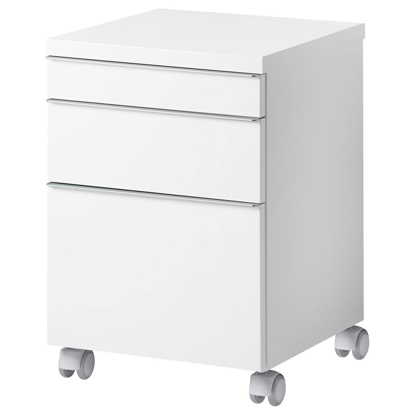IKEA - BEST? Burs Drawer Unit on Casters, High Gloss White, 15 3/4x15 3/4