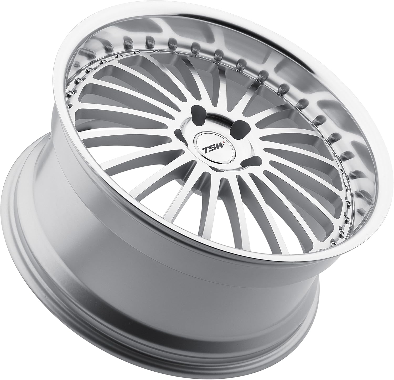 TSW Silverstone Silver Wheel with Machined Lip (18x8"/5x114.3mm)