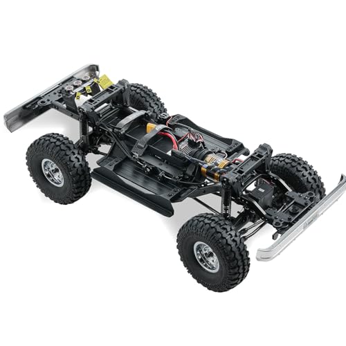 FMS 1/10 RC Crawler FCX10 Chevy K5 Blazer RS RC Car Officially Licensed Car Model RC Pickup Truck Hobby RC Offroad Rock Truck DIG/4WD/FWD 11CH 2.4GHz Remote Control Car for Adults Included (Orange)