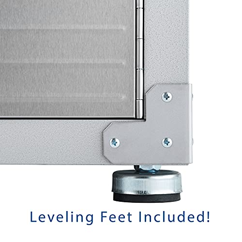 Seville Classics UltraHD Solid Steel Lockable Metal Storage Cabinet Locker Organizer, w/Adjustable Shelves for Garage, Warehouse, Office, Classroom, Granite, 48" W x 24" D x 72" H