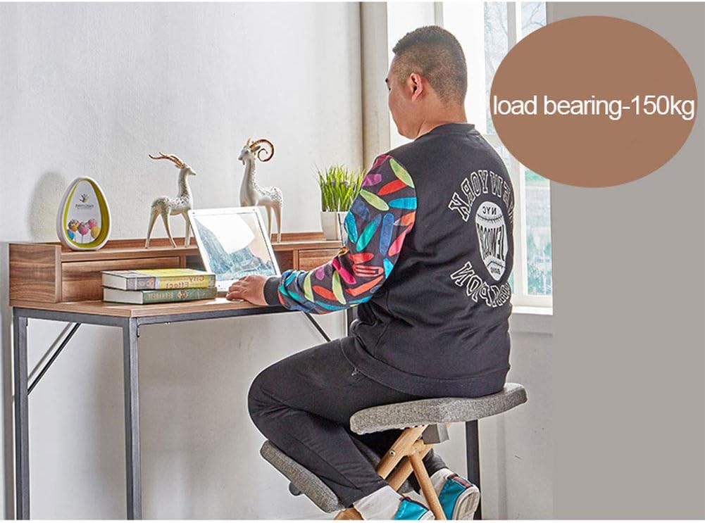 Ergonomic Foldable Kneeling Chair: Reduce Back and Neck Pain with Home Posture Correction Knee Chair