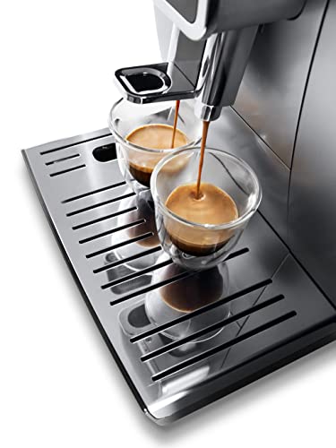 De'Longhi America Dinamica Fully Automatic Coffee and Espresso Machine with Premium Adjustable Frother, Stainless Steel, ECAM35025SB
