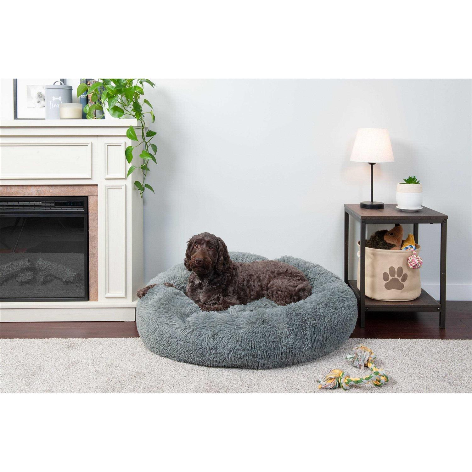 FurHaven Calming Cuddler Long Fur Donut Dog Bed - Pet Supplies online store
