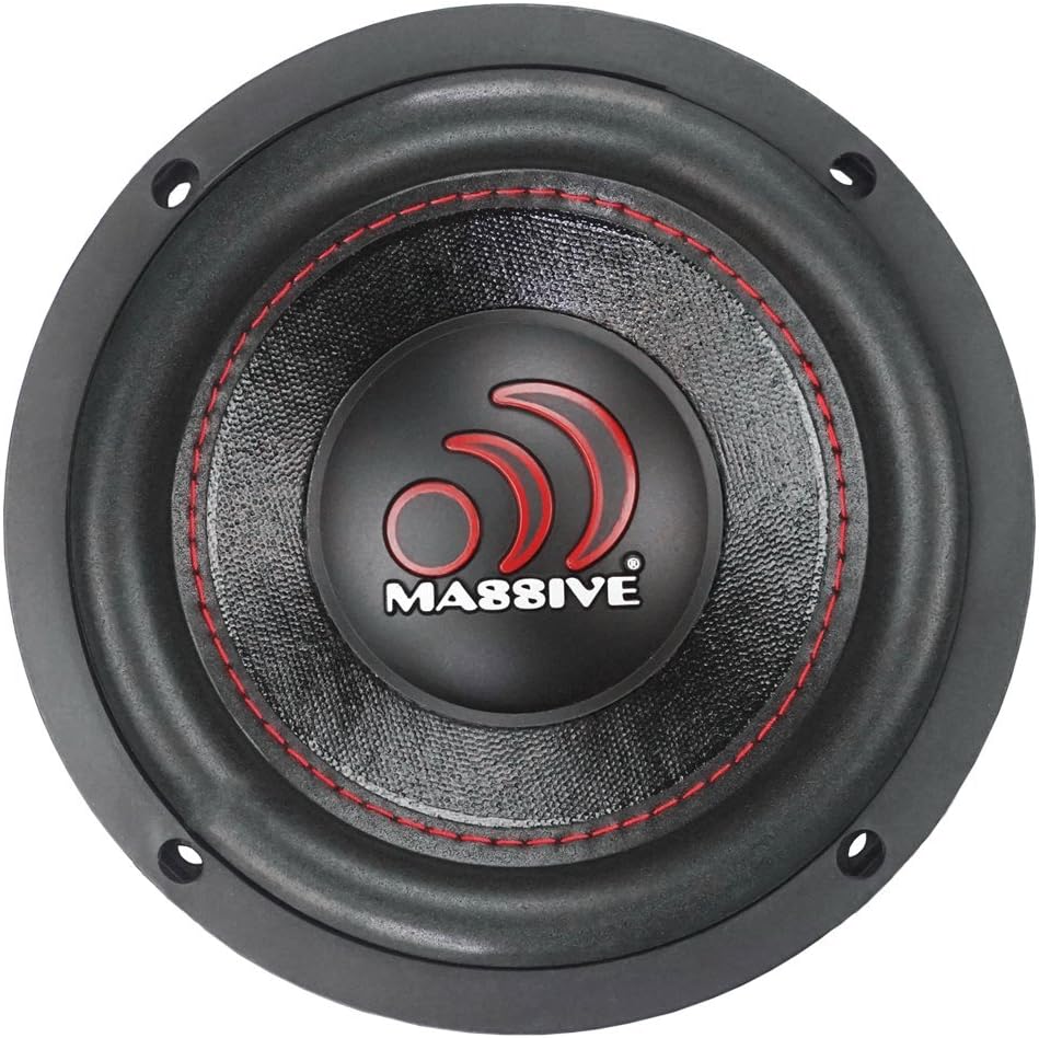 Massive Audio GTX64 – 6.5 Inch Car Audio Subwoofer, High Performance Subwoofer for Cars, Trucks, Jeeps - 6.5" Subwoofer 250 Watt RMS, 500w MAX Dual 4 Ohm, 1.5 Inch Voice Coil. Sold Individually