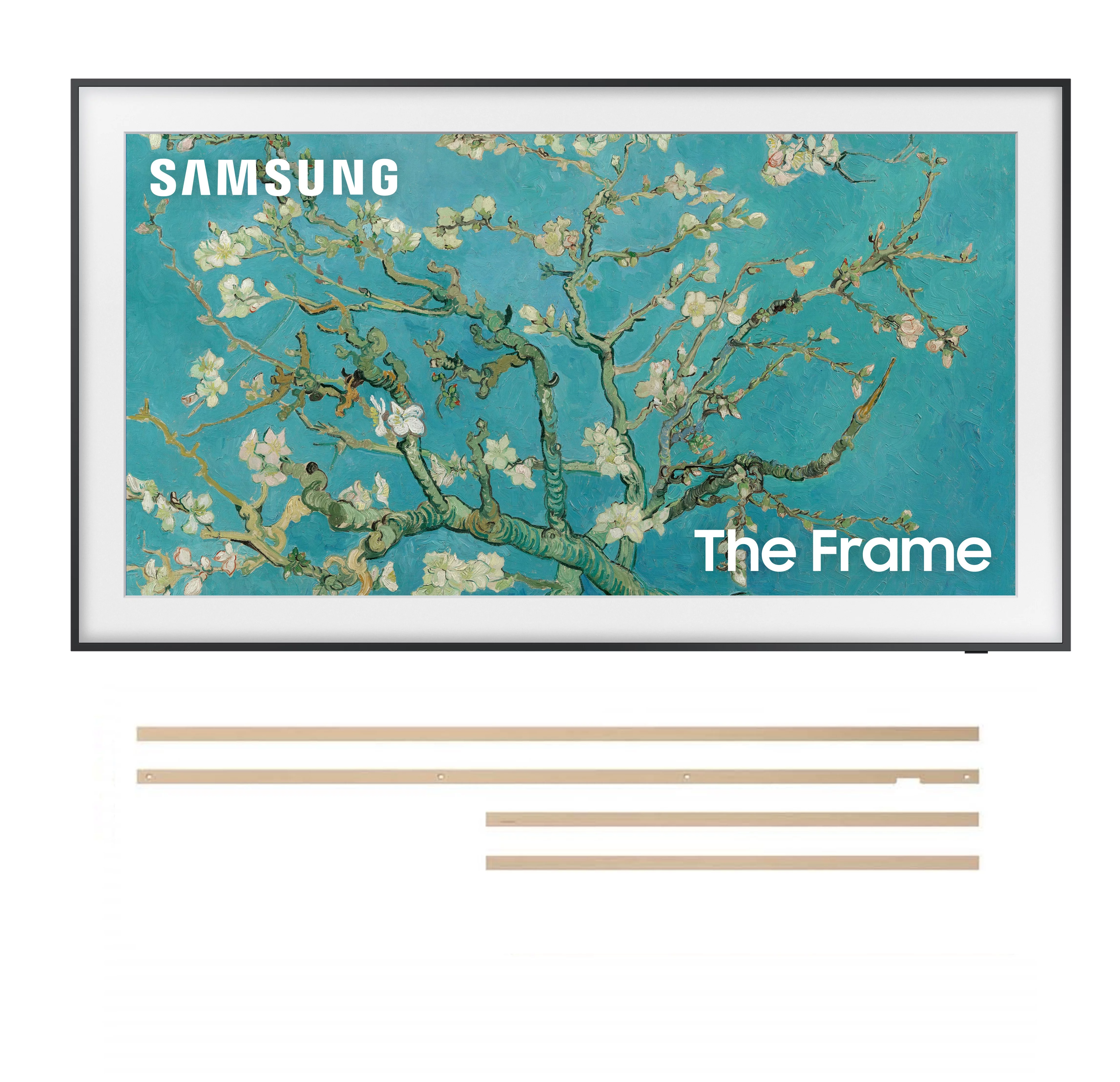 SAMSUNG 85-Inch Class QLED 4K LS03B Series The Frame Quantum HDR Smart TV with a SAMSUNG 85” The Frame Customizable Bezel for TV, Modern Beige, VG-SCFA85BEBZA (2022)