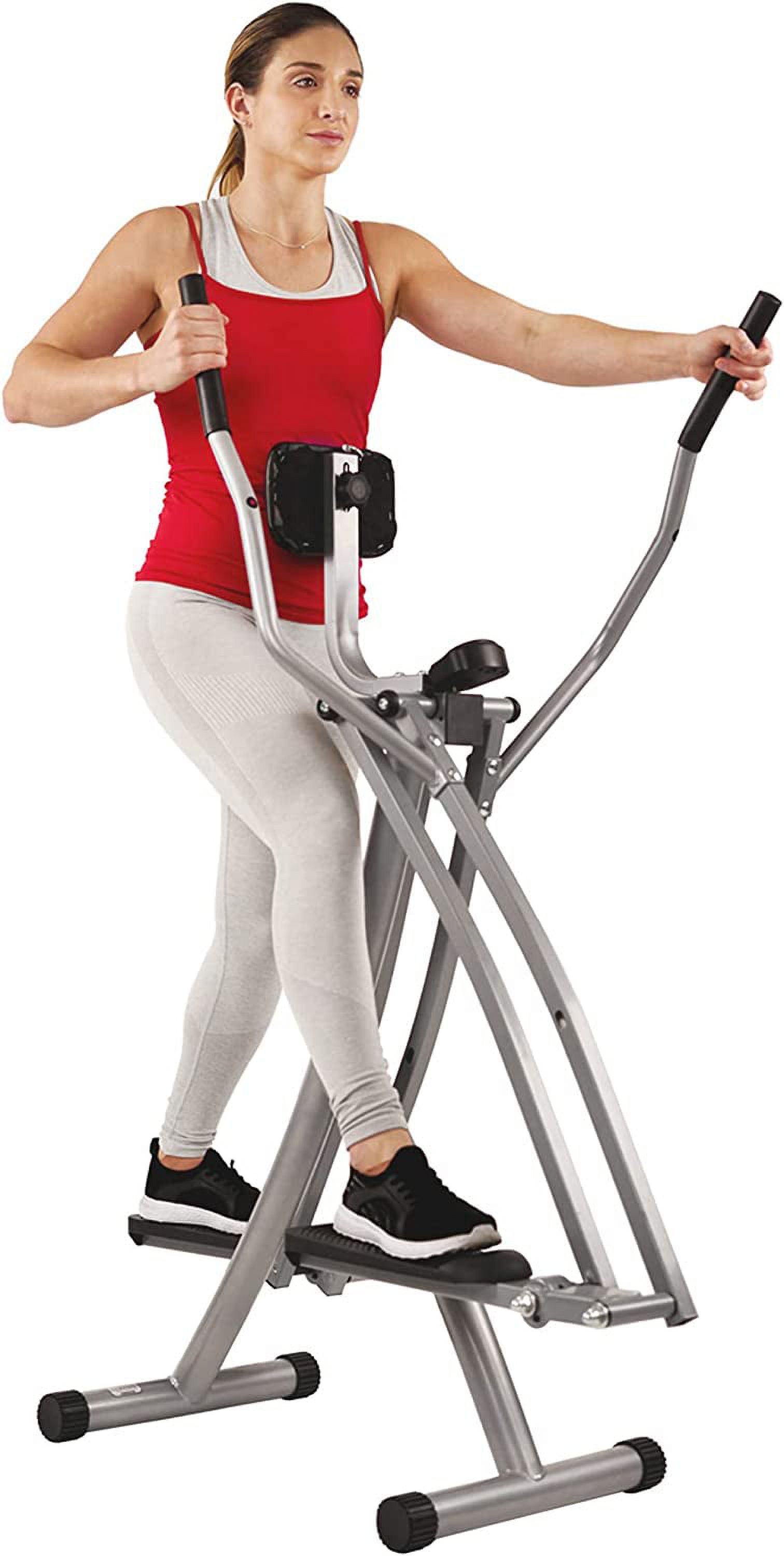Air Walk Trainer Elliptical Machine Glider w/LCD Monitor, 220 LB Max Weight and 30 Inch Stride