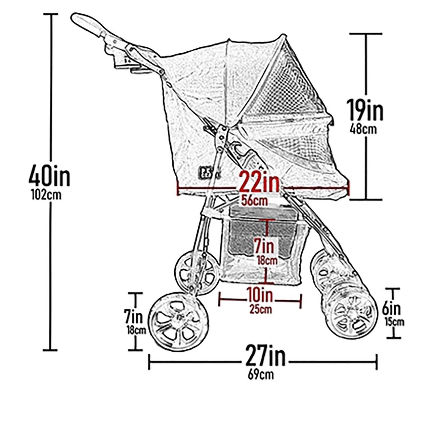 Pet Gear Happy Trails Lite No-Zip Pet Stroller - Pet Supplies online store