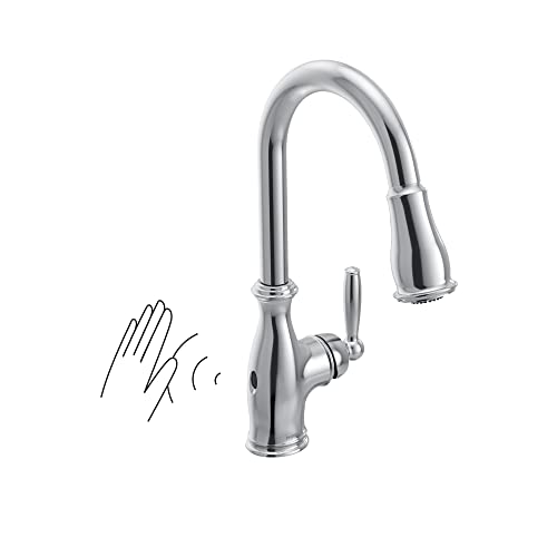 Moen 7185C Brantford One-Handle Pulldown Kitchen Faucet Featuring Power Boost and Reflex