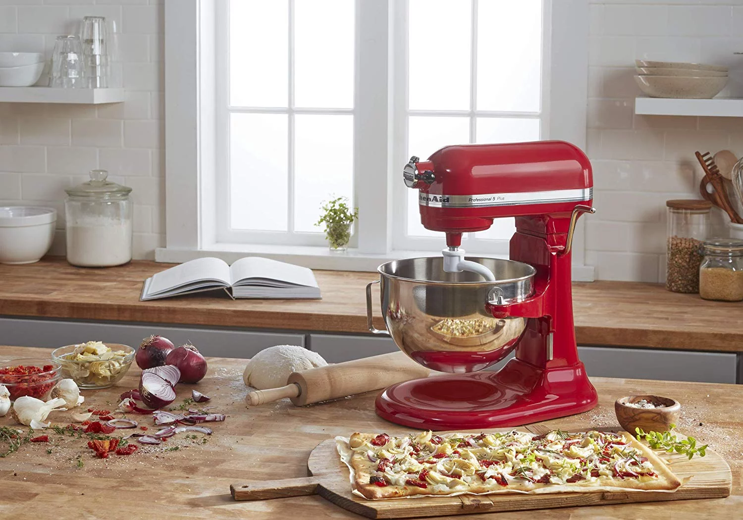 KitchenAid KV25G0XER Professional 5 Plus Series Stand Mixers - Empire Red