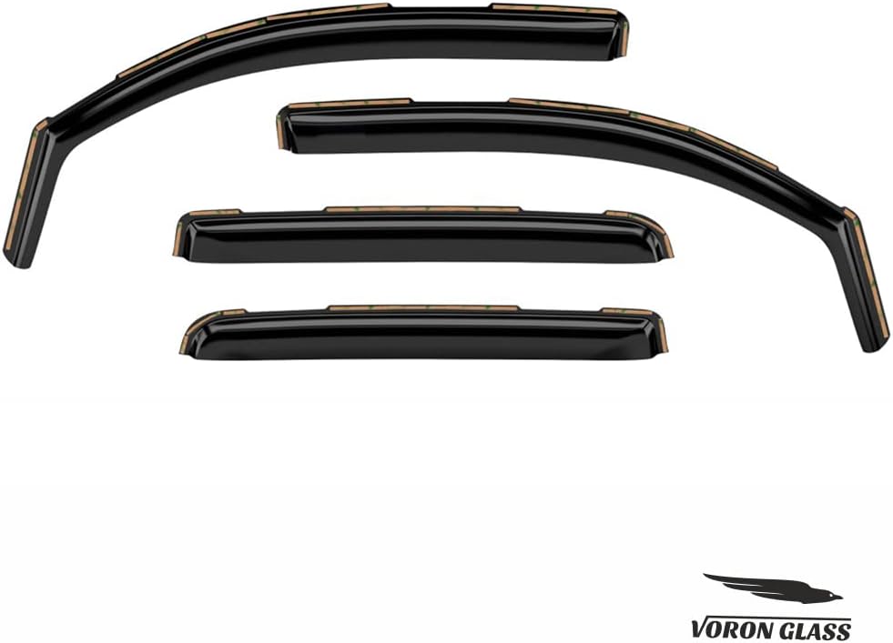 Voron Glass in-Channel Extra Durable Rain Guards for Trucks Toyota Tacoma 2016-2022 Double Cab, Window Deflectors, Vent Window Visors, 4 Pieces - 220056