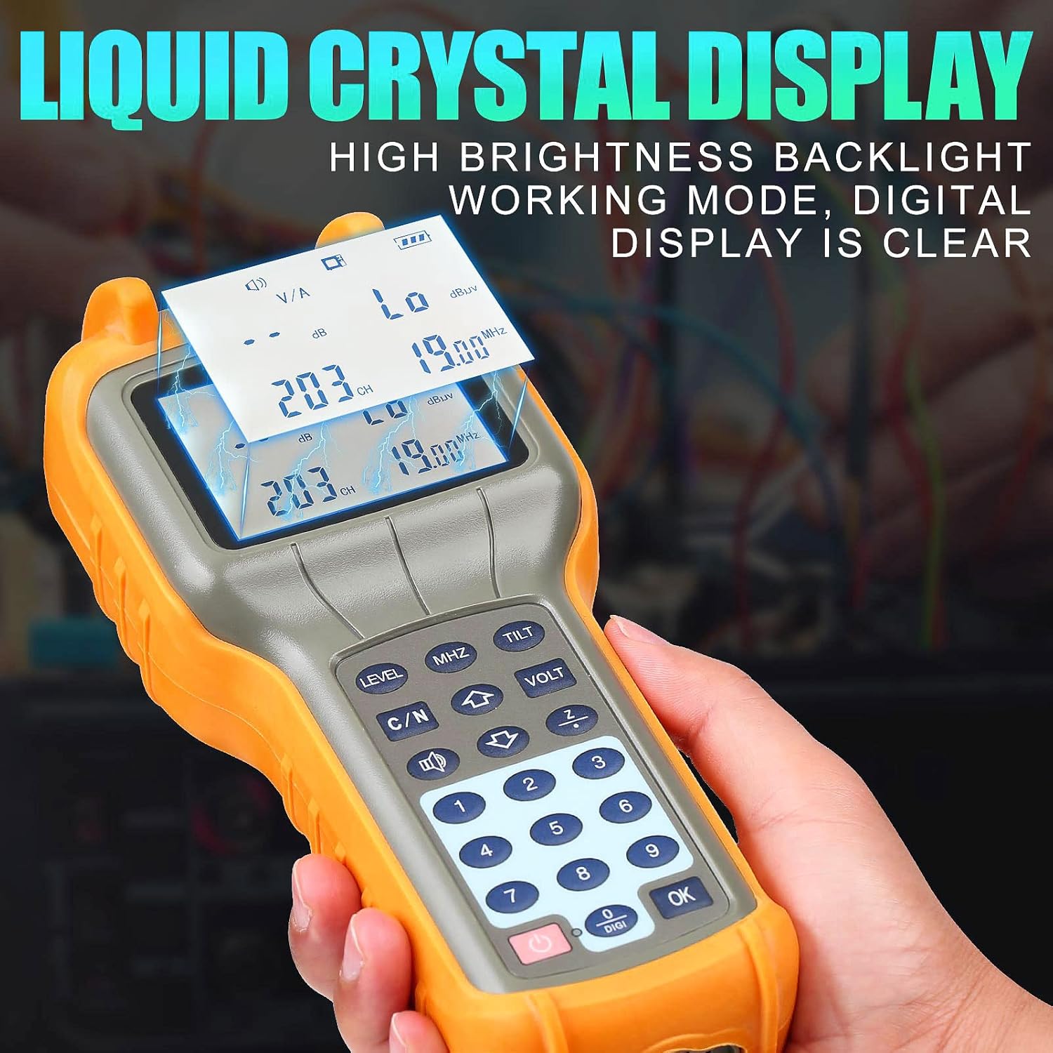 AUGOCOM RY S110 CATV Cable TV Handle Signal Level Meter DB Best Tester 47-870MHz