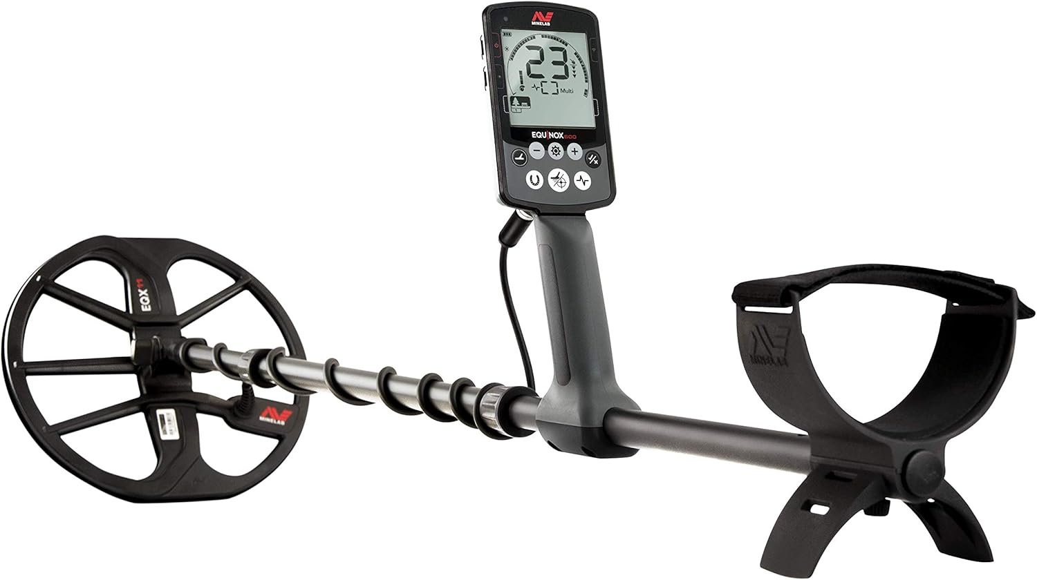 Minelab Equinox 600 Multi-Purpose Metal Detector with EQX 11" Double-D Smart Coil + PRO-FIND 35 Precision Pinpointer