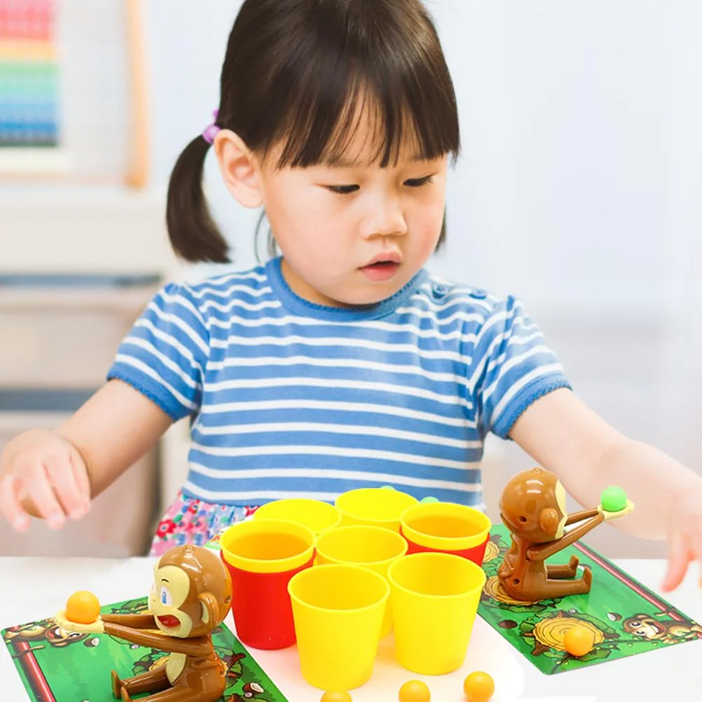 Worallymy Funny Monkey Shooting Basket Toy Party Board Game Parent-child Interactive Puzzle Game Family Battle Board Game