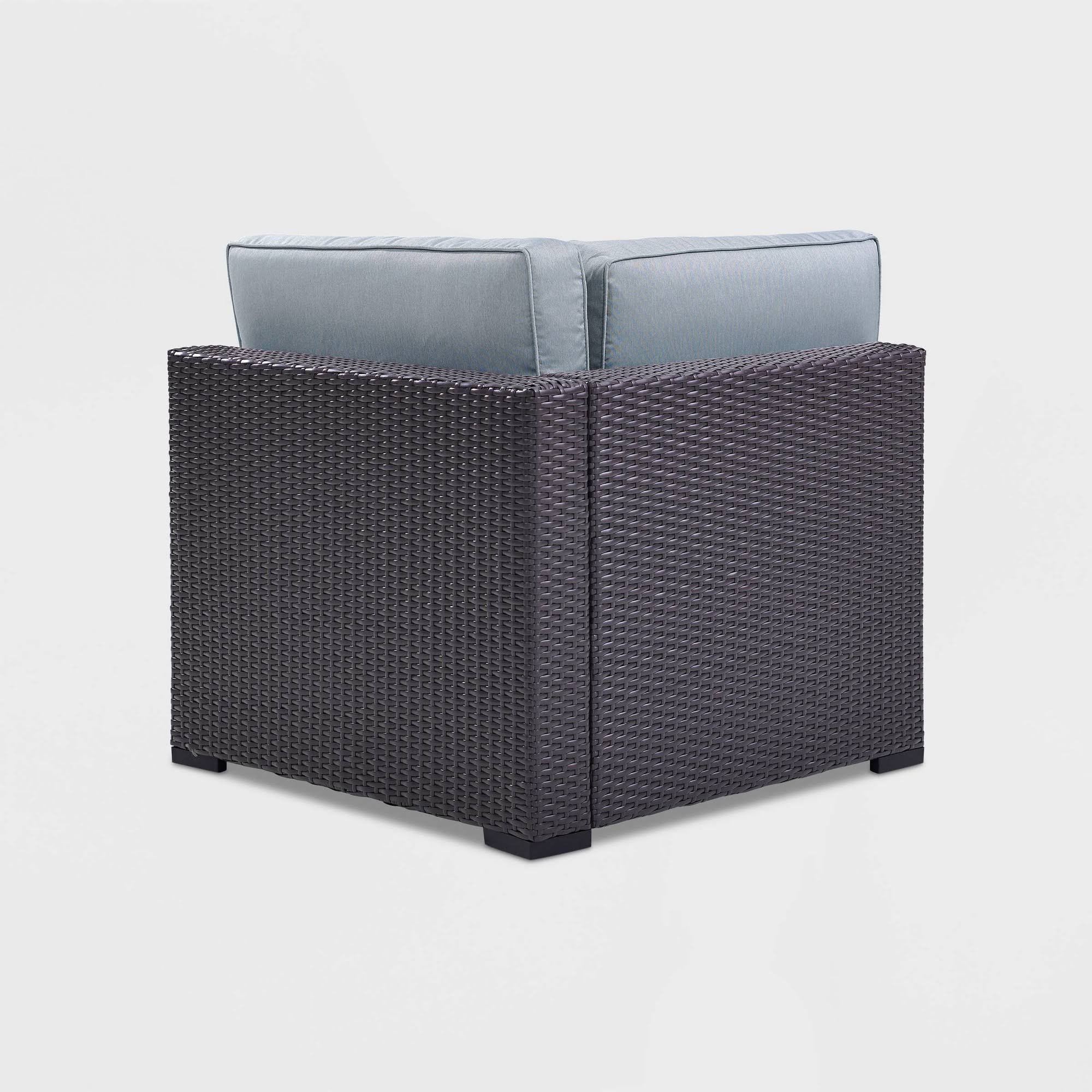 Crosley Brands Biscayne Outdoor Wicker Corner Chair Mist/Brown