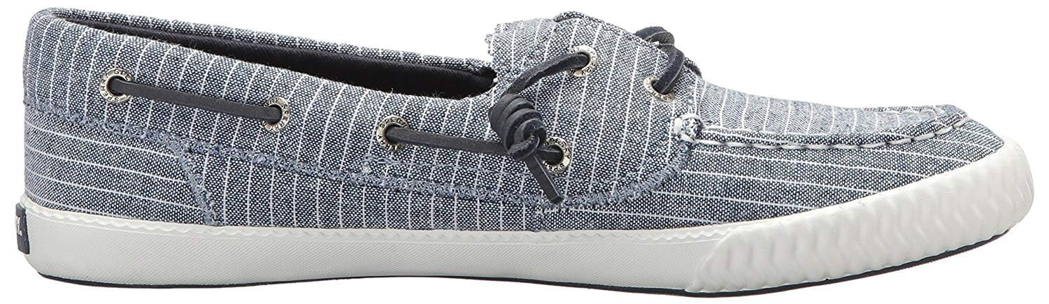 Sperry Top-Sider Women's Sayel Away Pinstripe Sneaker, Blue/White, 5 Medium US