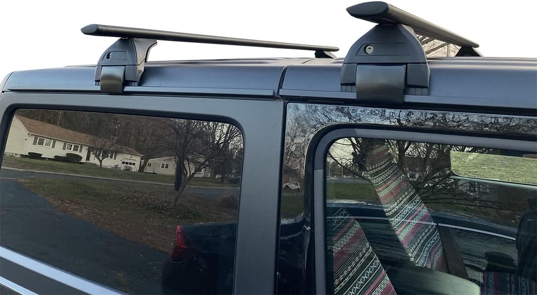 Roof Rack Cross Bars for Jeep Wrangler 2008 - 2022 Kayak Cargo Carriers Roof Rails Crossbars (4-Door Hard Top)