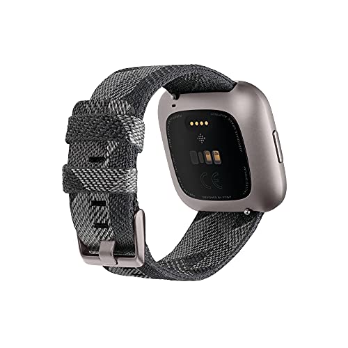 Fitbit Versa 2 Health and Fitness Smartwatch with Heart Rate, Music, Alexa Built-In, Sleep and Swim Tracking, Black/Carbon, One Size (S and L Bands Included)