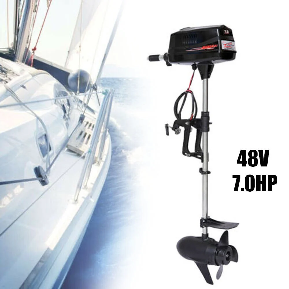 Miumaeov Heavy Duty Outboard Motor Electric Brushless Motor Fishing Boat Engine 48V 1.8KW