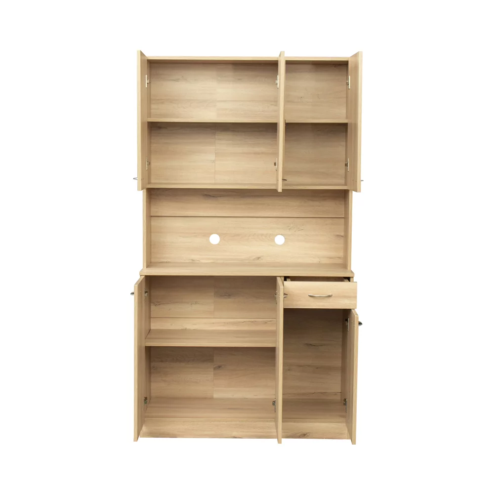 Kitchen Pantry Storage Cabinet, 71'' Freestanding Cabinet with Buffet Cupboard and Microwave Stand, Modern Hutch Cabinet for Home Kitchen