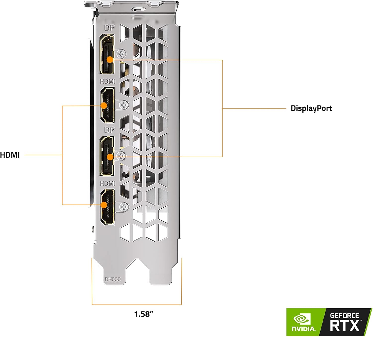 GIGABYTE GeForce RTX 3060 Ti Vision OC 8G Graphics Card, WINDFORCE 3X Cooling System, LHR, 8GB 256-bit GDDR6, GV-N306TVISION OC-8GD REV2.0 Video Card