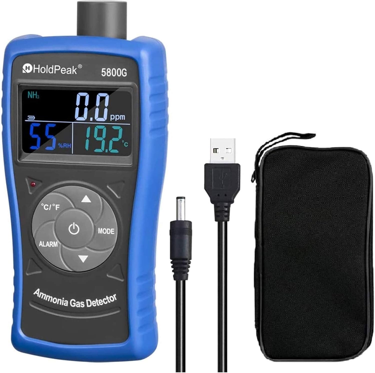 Ammonia Gas Detector Tester Monitor,Particle Detector Professional Meter for Industry, Home, Factory, Air Purifier Quality, Decoration, Environment