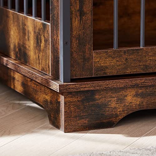 Dog Crate Furniture, Dog Crate Table with Sliding Barn Door, 35" Dog Kennel Furniture Heavy Duty Wood Crates for Small/Medium/Large Dogs Kennel Indoor Brown One Size
