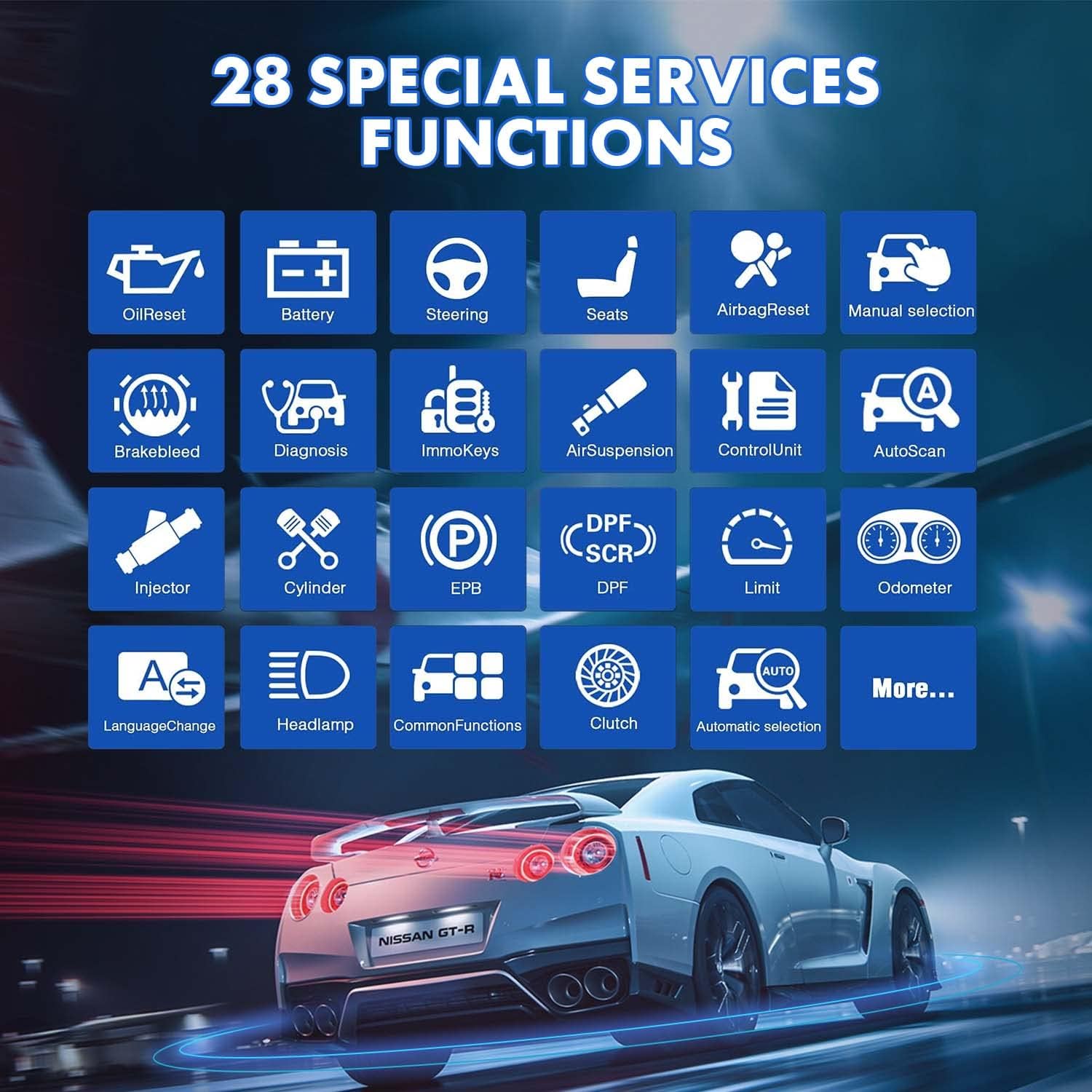 Autel MaxiCOM MK808 OBD2 Diagnostic Scan Tool, 2022 Newest Same as MX808, OBD2 Car Diagnostic Scanner with All System and 28+Service Functions,Oil Reset, EPB, SAS, DPF, BMS