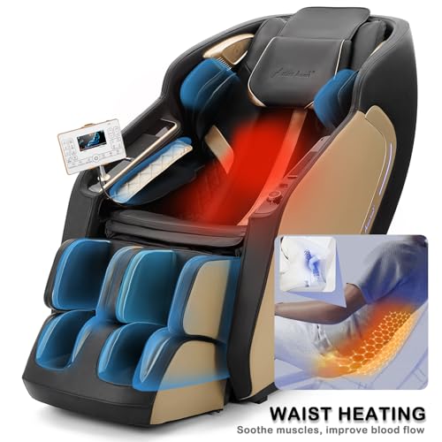 Artist hand Massage Chair Full Body Extra Wide Seat, Zero Gravity Massage Chair SL-Track Shiatsu Massage Recliner Chair with 12 Modes, Bluetooth, Body Scan, Heating, Foot Roller, Airbags Massage