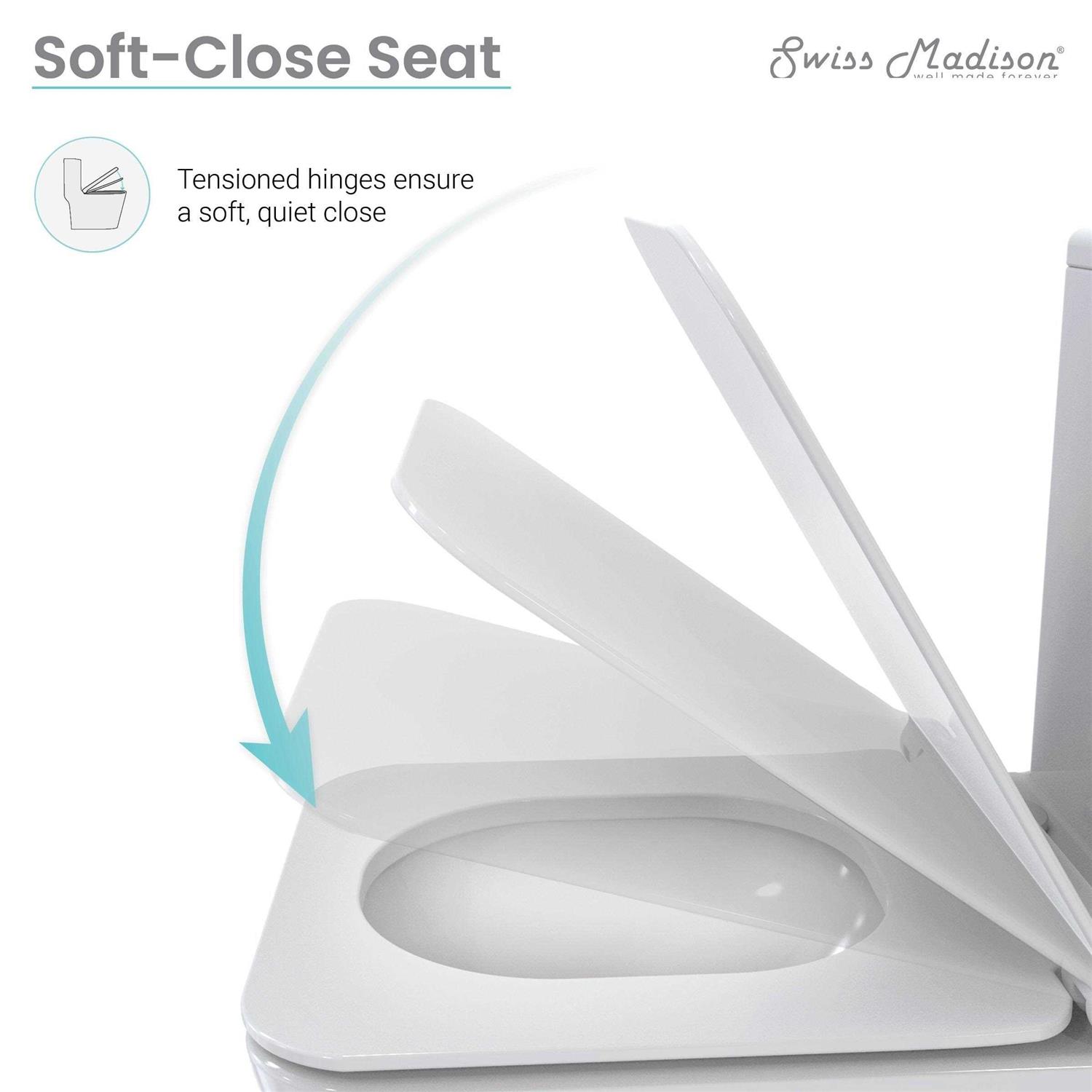 Swiss Madison Concorde One-Piece Square Toilet 14 inch Rough-In 1.1/1.6 gpf - Shop Hardware Tools Online Store