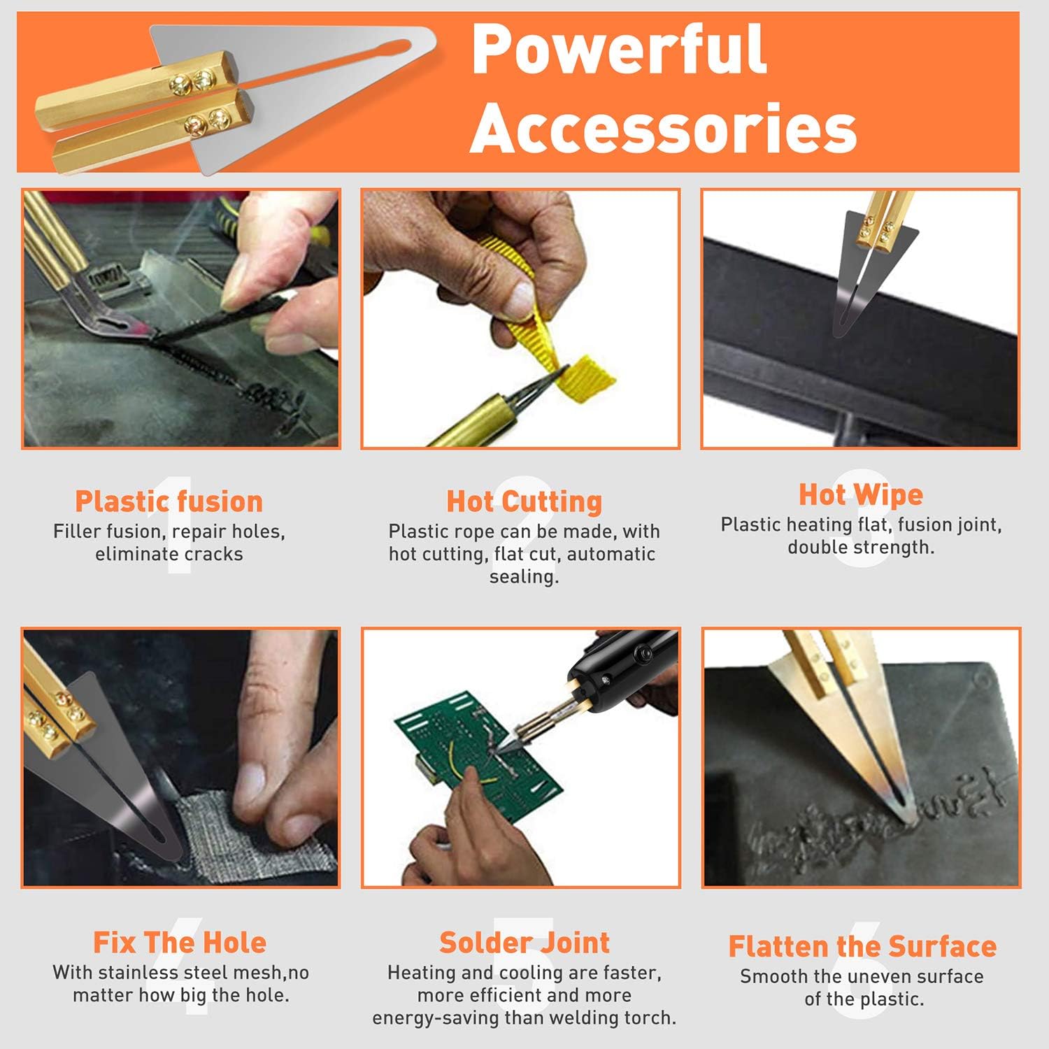 OIMERRY Plastic Welder Kit with 800pcs Hot Staples, 110V Hot Stapler Bumper Plastic Repair Welding Kit
