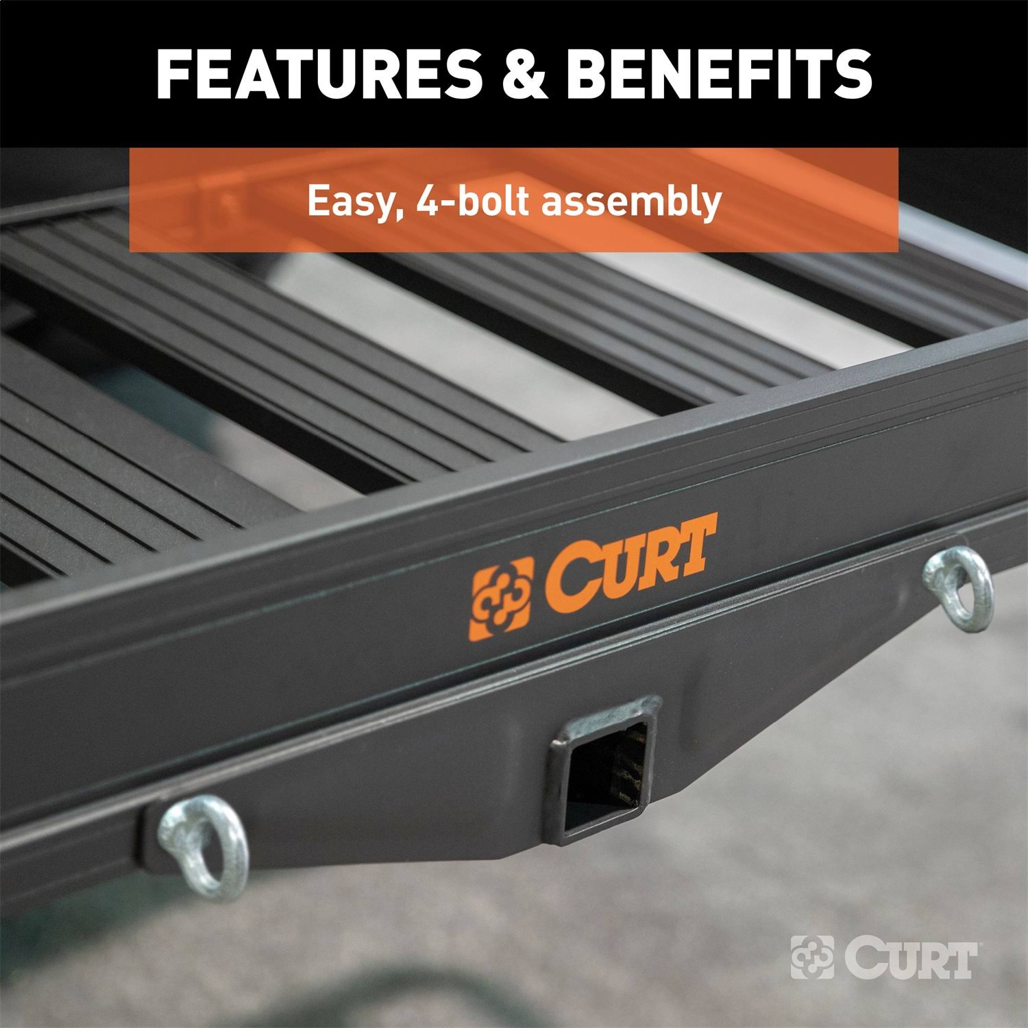 Curt 18113 Basket-Style Aluminum Cargo Carrier