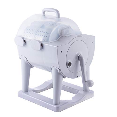 Manual Portable Turbo Washing Machine Spin Dryer, Hand Cranked Turbine Washer Non-electric Travel Laundry Washer Spin Dryer Combo for Camping Apartments Dorms RV Business Trip