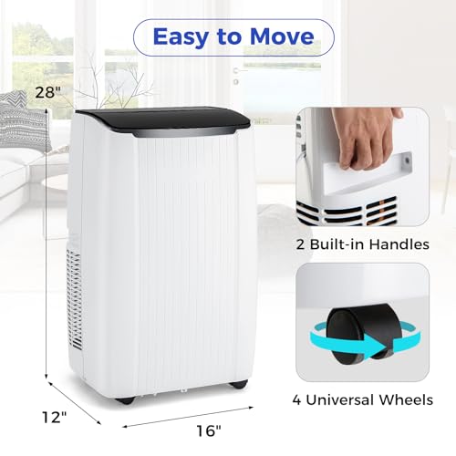 DORTALA Portable Air Conditioner, Smart Floor Standing Quiet 4-in-1 AC Unit with Heater, Fan & Dehumidifier, 24H Timer & APP, Remote Control