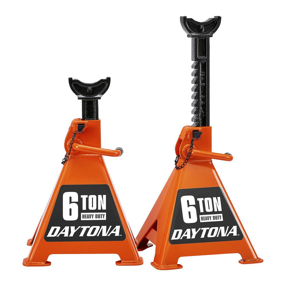DAYTONA 6 Ton Heavy Duty Ratcheting Jack Stands, Slate Gray
