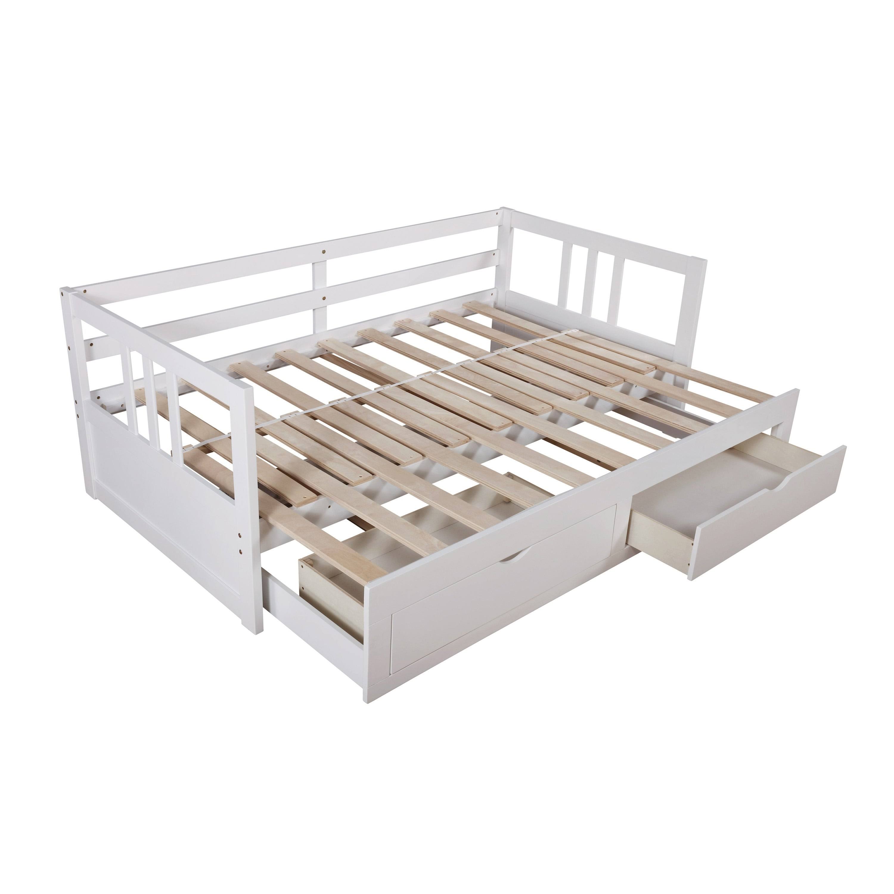 Furniture of America Abrielle Twin/King Expandable Storage Daybed - Brown