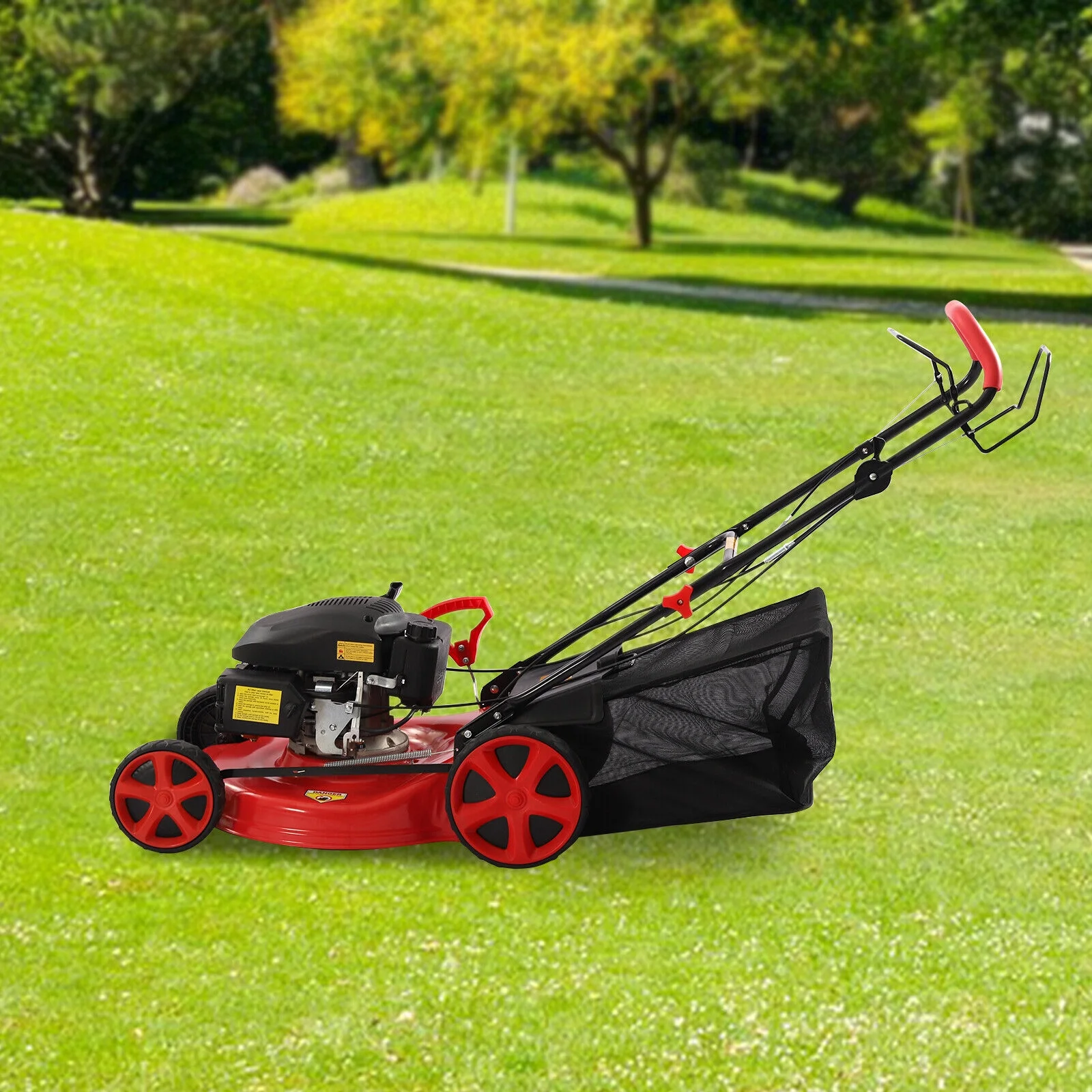 140cc High Wheel FWD Gas Walk Behind Self Propelled Lawn Mower 1.6L 20.5 in Cutting Width