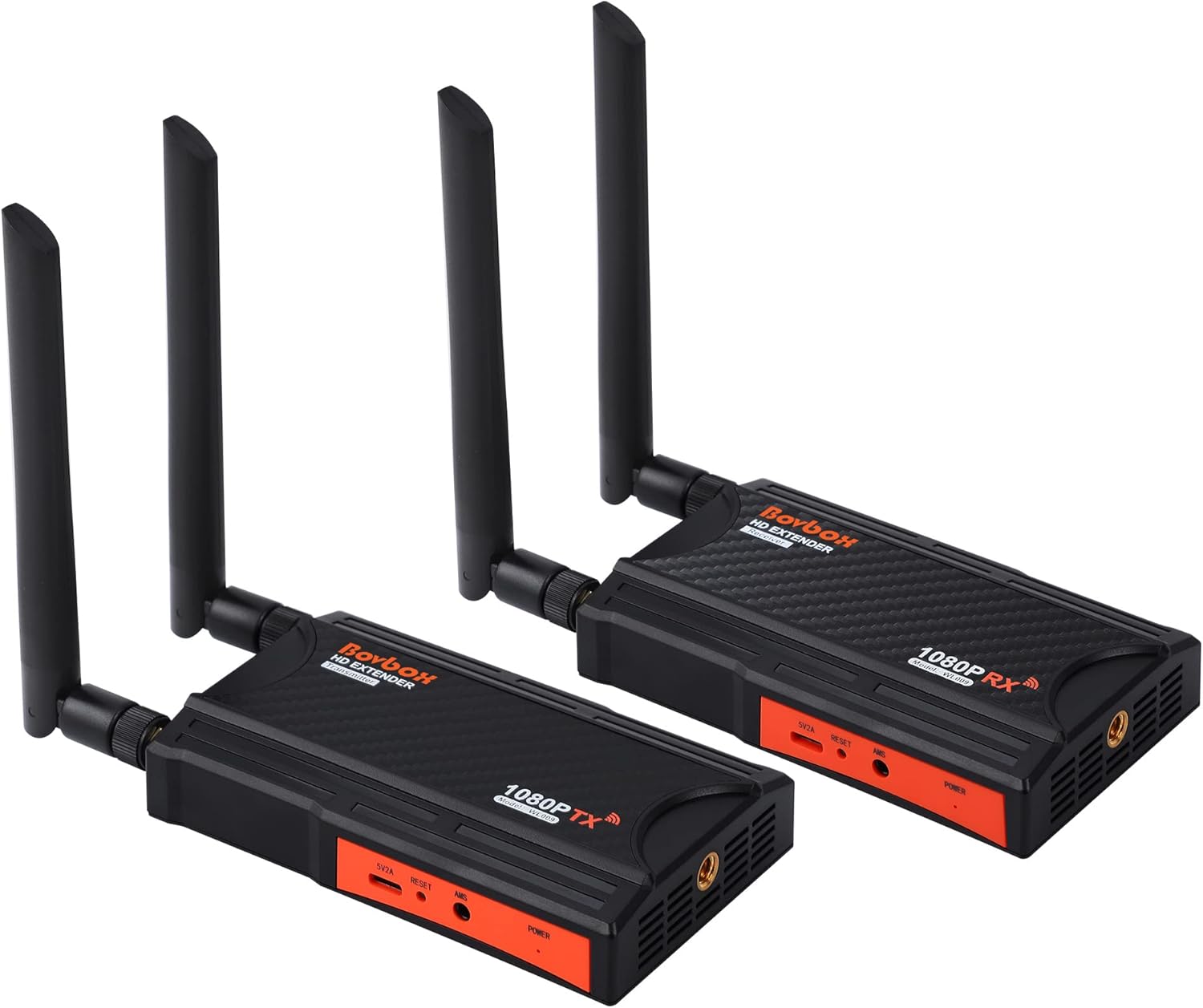 Wireless HDMI Extender Kit, Supports 1080P Full HD 200m (656ft) Wireless HDMI Transmitter and Receiver with HDMI Loop-Out and IR Remote Control for DSLR Camera Projector Laptop Church Home Office