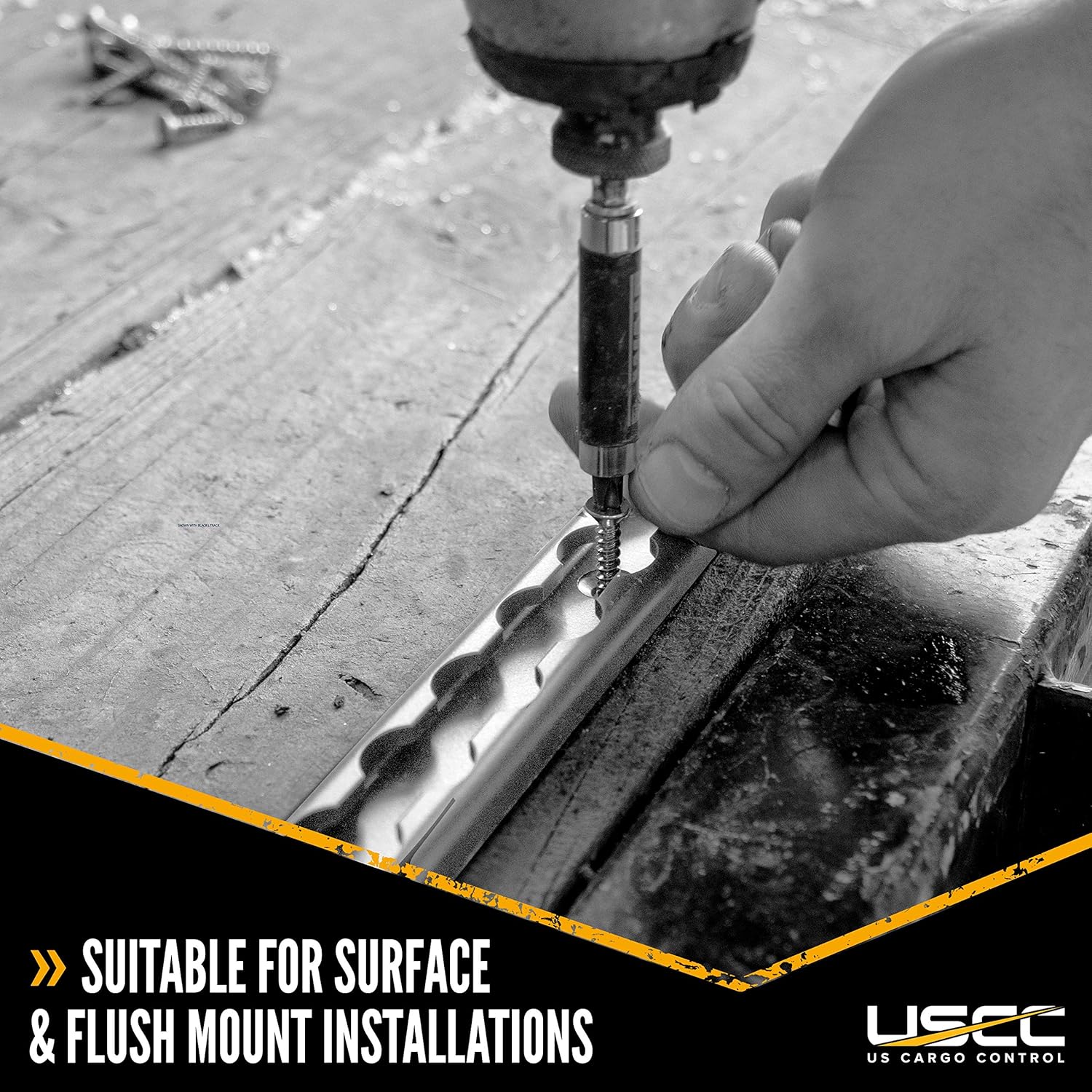 US Cargo Control Aluminum L Track – 96 Inch Length – Perfect for Securing Motorcycles, ATVs, Utility Tractors, Dirt Bikes, and More – Use On Pickup Trucks, Vans, Or Utility Trailers