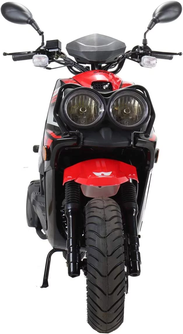 X-Pro Brand New 150cc Gas Moped Scooter, 12" Aluminum Wheels Electric/Kick Start Dual Headlights