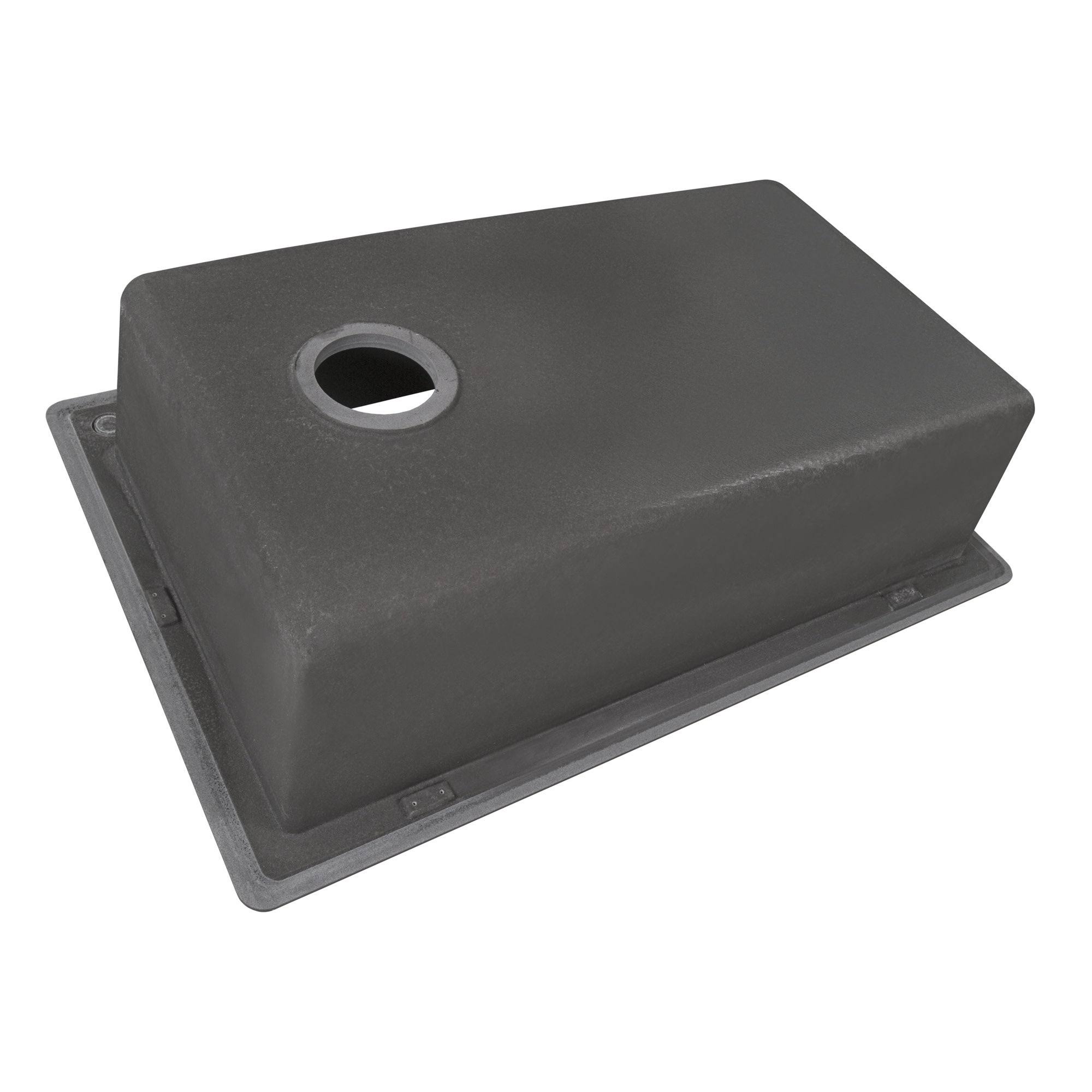 Ruvati 33x22 x 22x22 Granite Composite Drop-in Single Bowl Kitchen Sink - RVG1033, Catalina Blue
