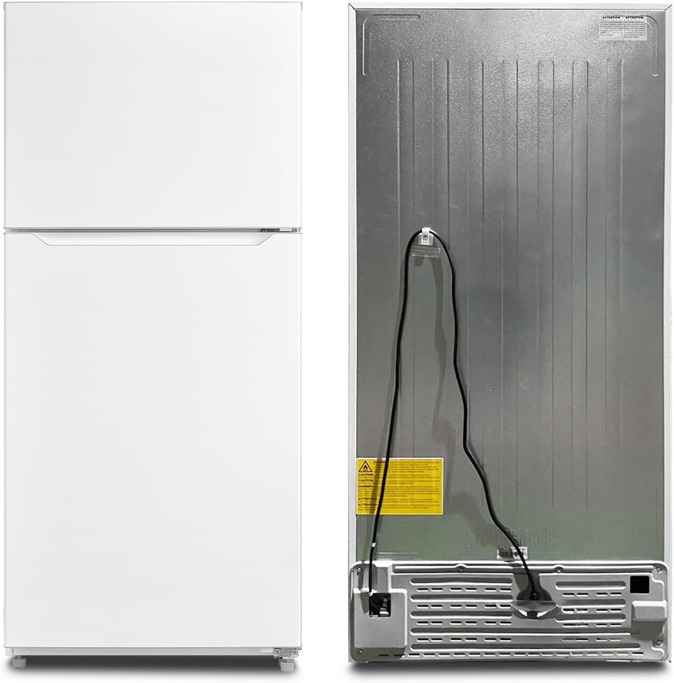 30" Top Freezer Refrigerator with 20.5 Cu.Ft Total Capacity, Freestanding 2- Door Fridge with 5.8 Cu.Ft Upright Freezer, Reversible Door, LED Light, Garage Ready, 110V, White