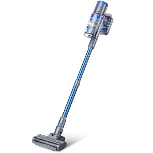 BRITECH Cordless Lightweight Stick Vacuum Cleaner, 250W Motor for Powerful Suction 30min Runtime, LED Display Screen & Headlights, Great for Carpet Cleaner, Hardwood Floor & Pet Hair