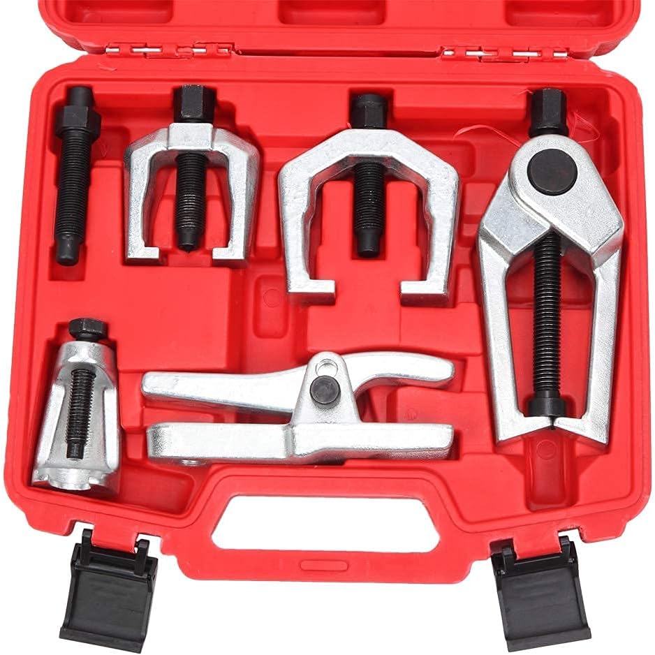 Parts-Diyer 5pcs Ball Joint Separator Tie Rod End Service Remover Pitman Arm Puller Splitter Removal Tool Kit with Case