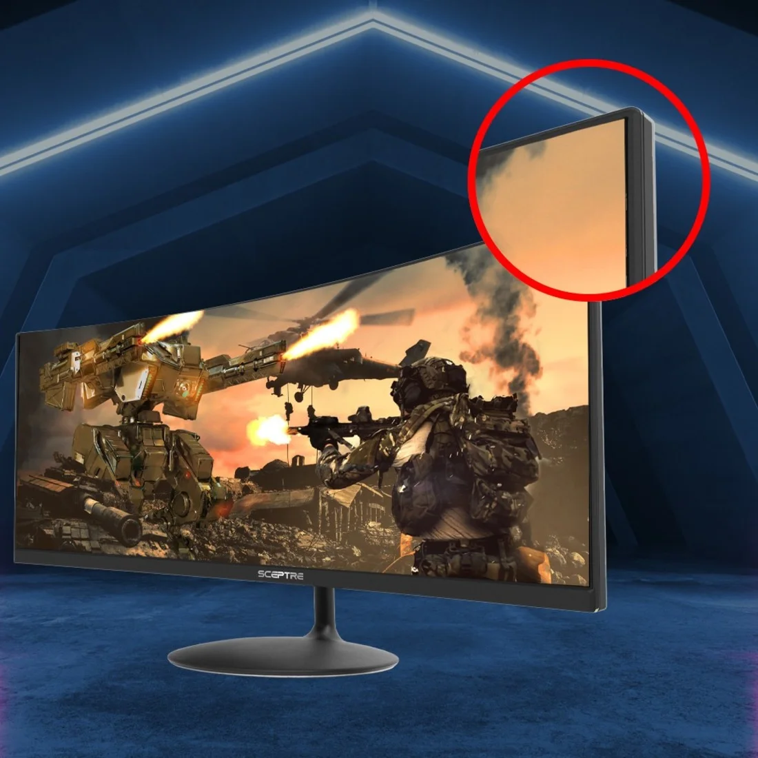 Sceptre C345W-2560UN 34" Class UW-UXGA Curved Screen Gaming LCD Monitor, 21:9, Black