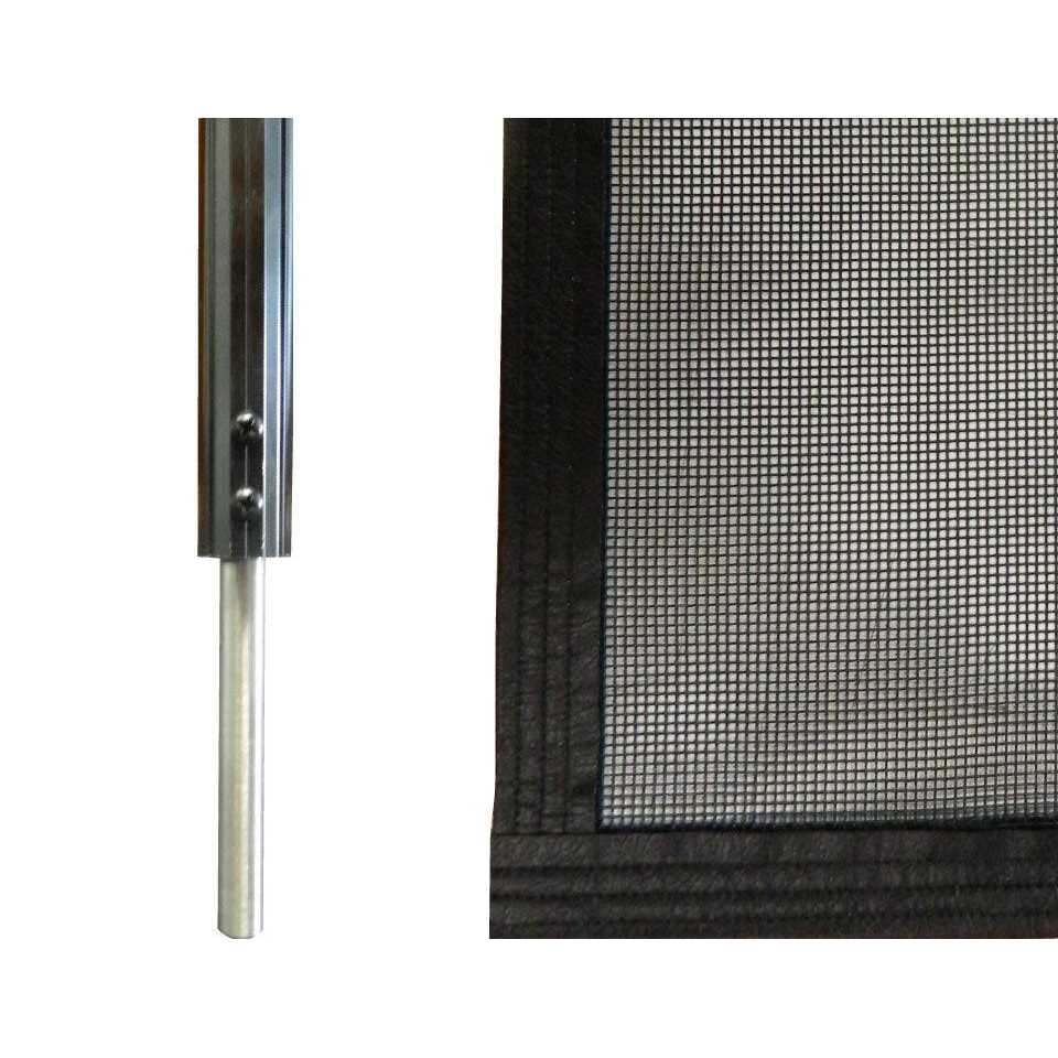 Pool Fence DIY 12'x5' Fence Section with 5 Poles in Black - Shop Hardware Tools Online Store