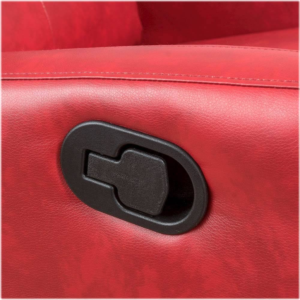 Noble House - Savannah Faux Leather Recliner - Ox Blood Red