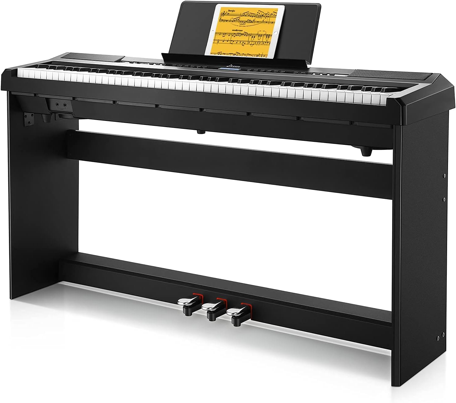 Donner DEP-20 Beginner Digital Piano 88 Key Full Size Weighted Keyboard, Portable Electric Piano with Sustain Pedal, Power Supply
